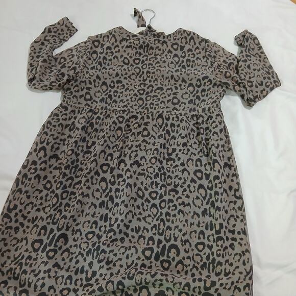 Loft Size XXSP Cheetah Print Empire Waist Mini Dress - Picture 8 of 14